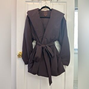*SOLD* NikeSKIMS Woven Nylon Wrap Coat in Phoenix XS